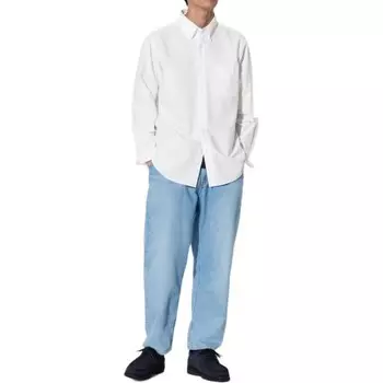 Рубашка унисекс белая Uniqlo, белый