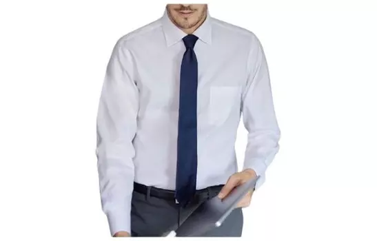 Рубашка унисекс белая Uniqlo, белый