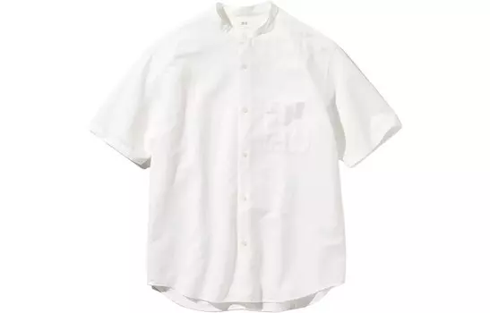 Рубашка унисекс белая Uniqlo, белый