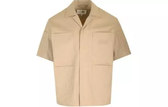 Рубашка унисекс бежевая Mm6 Maison Margiela, бежевый