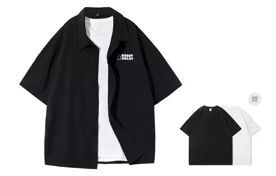 Рубашка унисекс BOBBY ABLEY, Бело-зеленый (градиент)