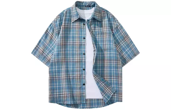 Рубашка унисекс BOBBY ABLEY, Green Orange Plaid (2176)