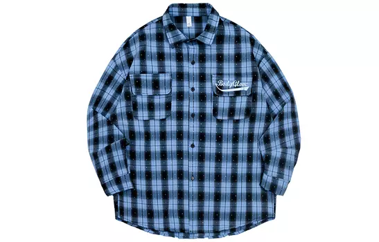 Рубашка унисекс BODY GLOVE, Желтые короткие рукава (в полоску в клетку)