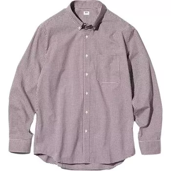 Рубашка унисекс бордовая Uniqlo, бордовый
