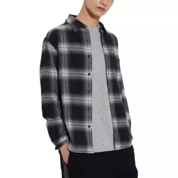 Рубашка унисекс черная Uniqlo, черный