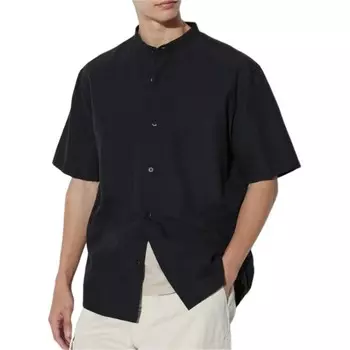Рубашка унисекс черная Uniqlo, черный