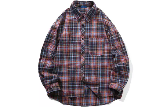 Рубашка унисекс COMOWA, Blue Plaid