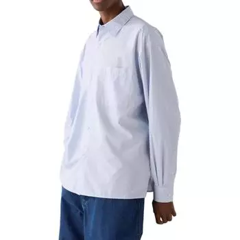 Рубашка унисекс цвета морской волны UNIQLO, Aqua Blue