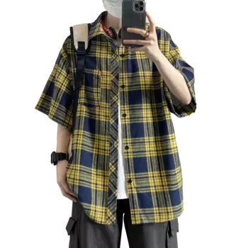 Рубашка унисекс DANGERTIGER, Green Plaid