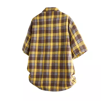 Рубашка унисекс Gf, Черный/Белый Клетчатый