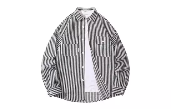 Рубашка унисекс HALEBOSS, Черный деним