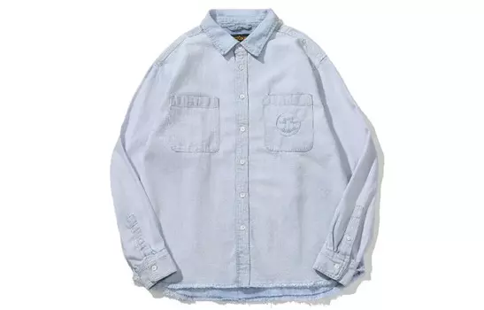 Рубашка унисекс из коллекции Smiley Light Tannins Drew House, цвет Light Denim