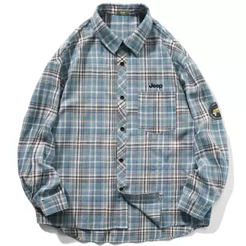 Рубашка унисекс Jeep, Blue Plaid