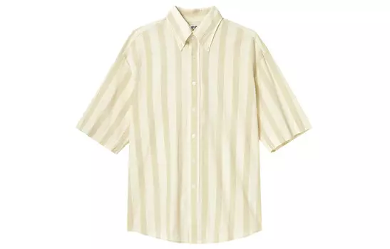 Рубашка унисекс кремовая Uniqlo, кремовый
