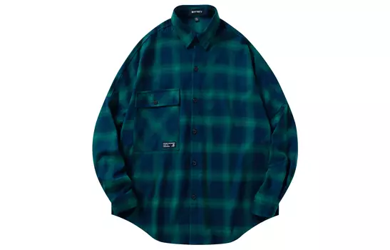 Рубашка унисекс Minfinity, Синяя сетка