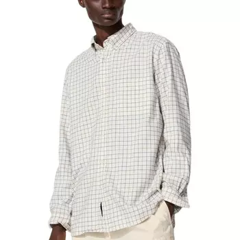Рубашка унисекс молочно-белая Uniqlo, слоновая кость