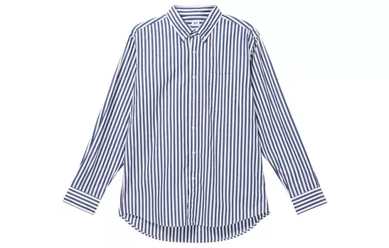 Рубашка унисекс Морской синий Uniqlo, цвет Sea Blue