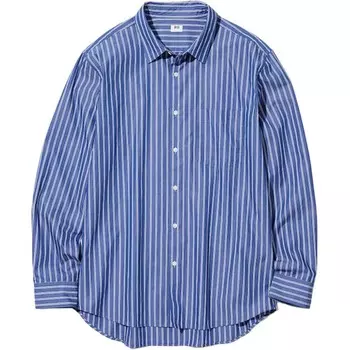 Рубашка унисекс Морской синий Uniqlo, цвет Sea Blue