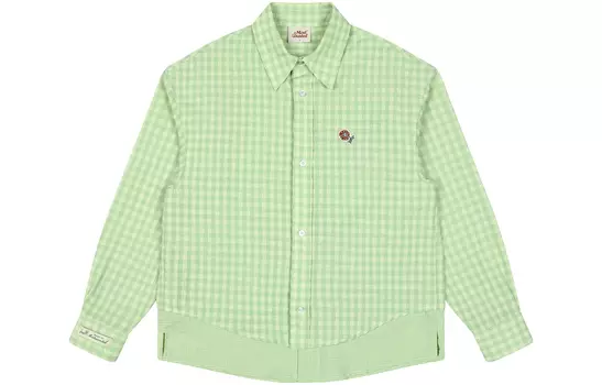 Рубашка унисекс MostwantedLab, Зеленый/Белый