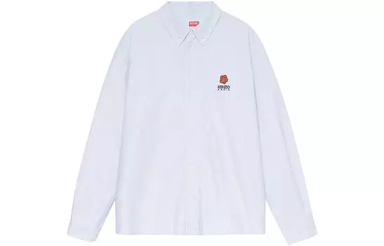 Рубашка унисекс небесно-голубая Kenzo, голубой