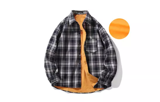 Рубашка унисекс Paddy Julia, Желтая решетка для кофе [Обычная версия]