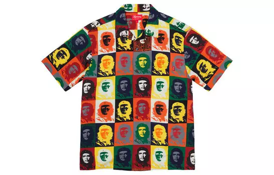 Рубашка унисекс Supreme, черный/белый/серый