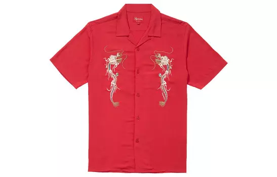 Рубашка унисекс Supreme, красный