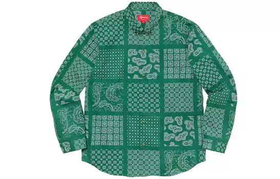 Рубашка унисекс Supreme, зеленый