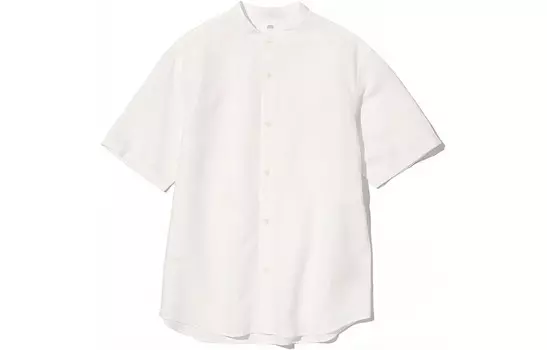 Рубашка унисекс светло-бежевая Uniqlo, светло-бежевый