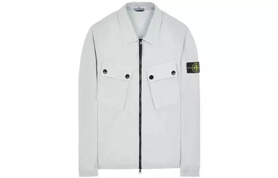 Рубашка унисекс светло-серая Stone Island, серый