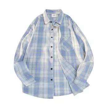 Рубашка унисекс TEN MIRO, Light Blue Short-Sleeved