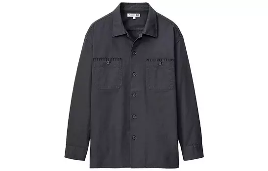 Рубашка унисекс Uniqlo, хаки