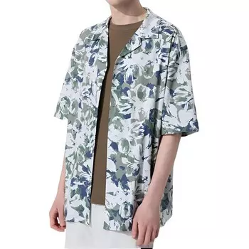 Рубашка унисекс Uniqlo, зеленый
