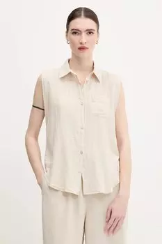 Рубашка United Colors Of Benetton, бежевый