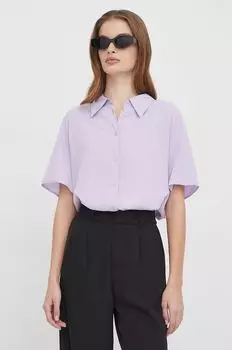 Рубашка United Colors of Benetton, фиолетовый