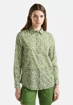 Рубашка United Colors of Benetton, зеленый