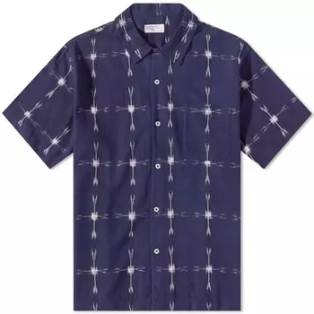 Рубашка Universal Works Indian Ikat Road, индиго