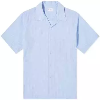 Рубашка Universal Works Onda Seersucker Camp Ii Shirt, цвет Pale Blue