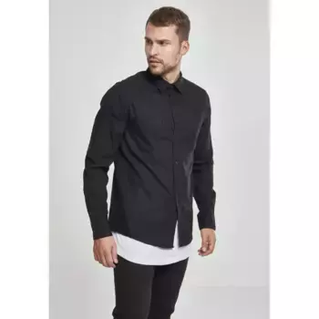 Рубашка Urban Classics Basic Flanell, черный