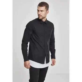 Рубашка Urban Classics Basic Flanell Gt, черный
