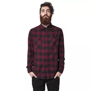 Рубашка Urban Classics Basic Flannel, черный