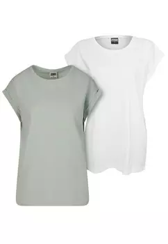 Рубашка Urban Classics, цвет Mint/White
