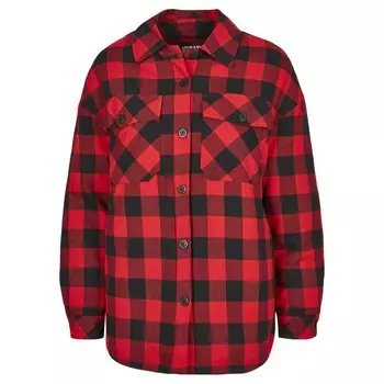 Рубашка Urban Classics Flannel With Laces S, красный