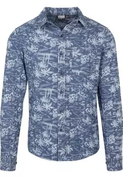 Рубашка Urban Classics Regular fit Button Up, цвет Opal/Dusty blue