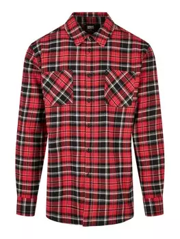 Рубашка Urban Classics Regular fit Button Up Roots, красный