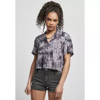 Рубашка Urban Classics Viscose Tie Dye Resort, черный