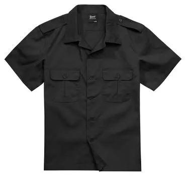 Рубашка US Shirt Рубашка Ripstop с короткими рукавами Brandit, черный