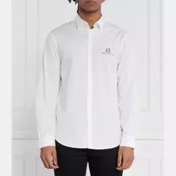 Рубашка узкого кроя Armani Exchange, белый