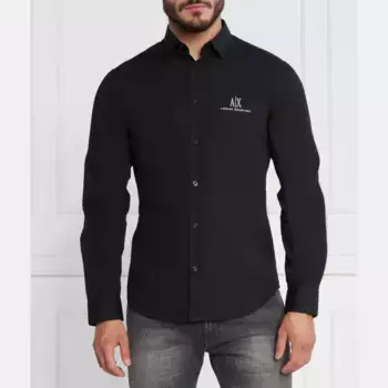 Рубашка узкого кроя Armani Exchange, черный