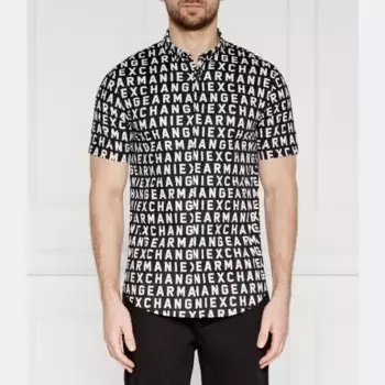 Рубашка узкого кроя Armani Exchange, черный